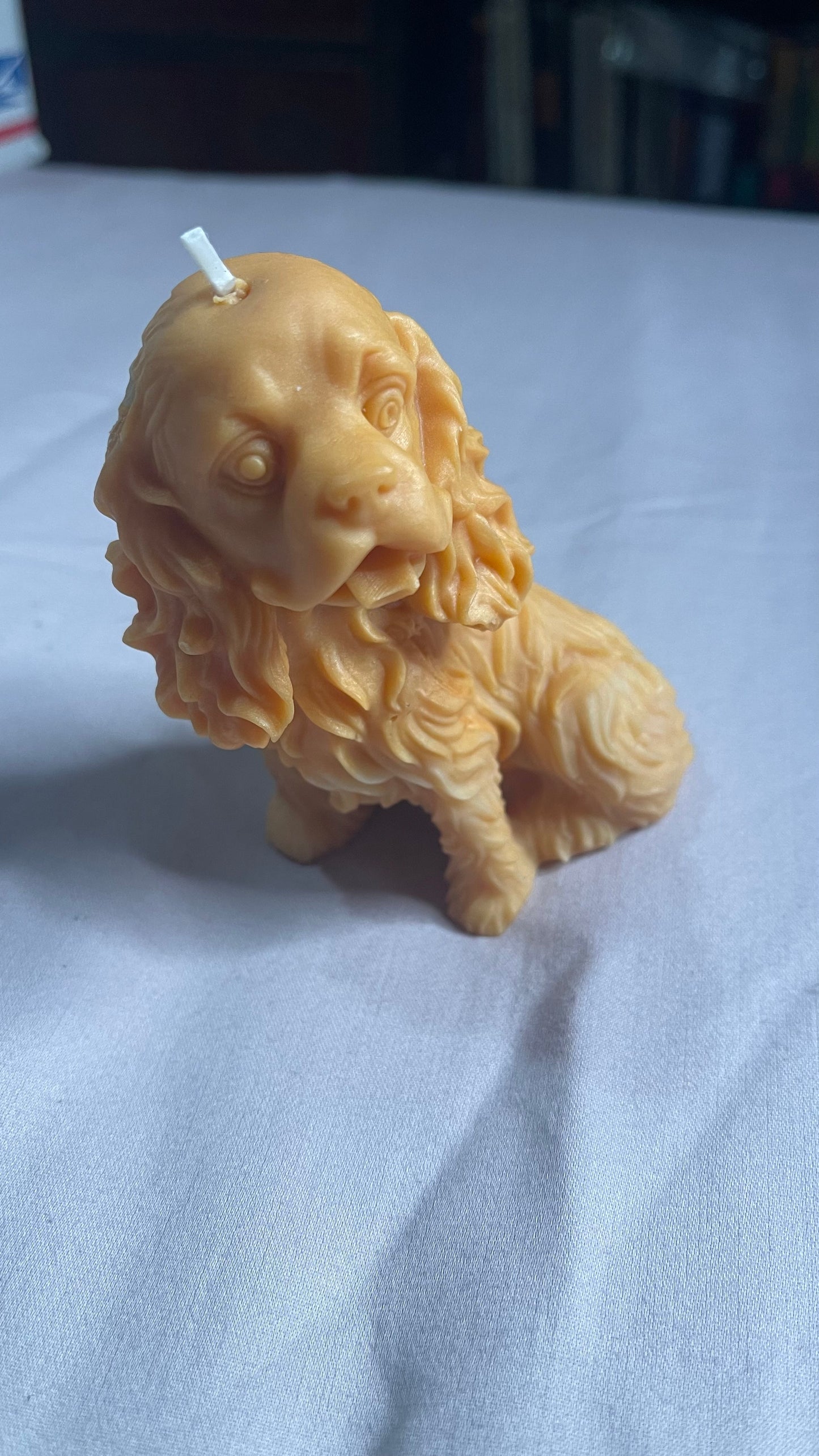 Handmade Beeswax Dog-Shaped Candle