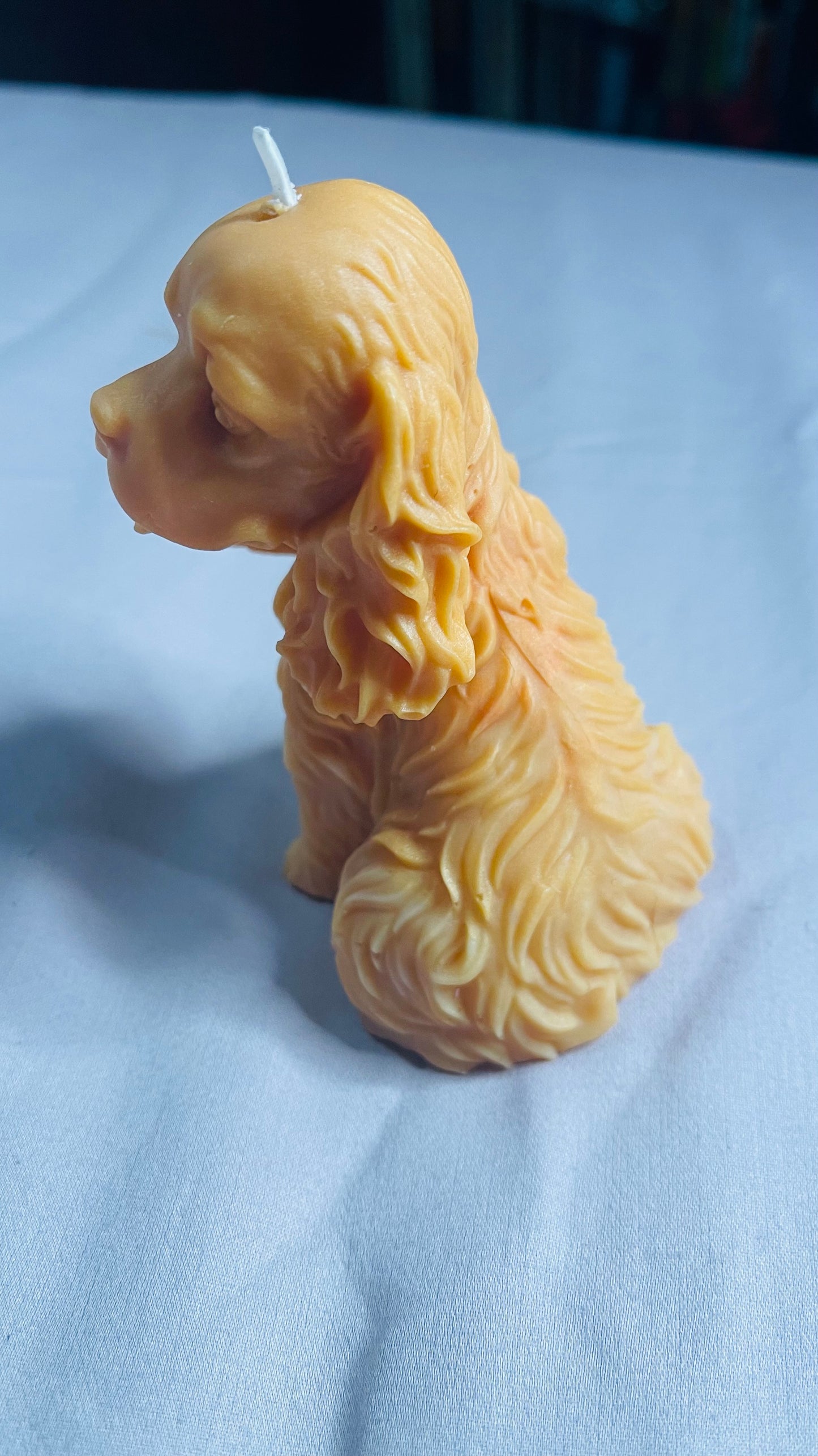 Handmade Beeswax Dog-Shaped Candle
