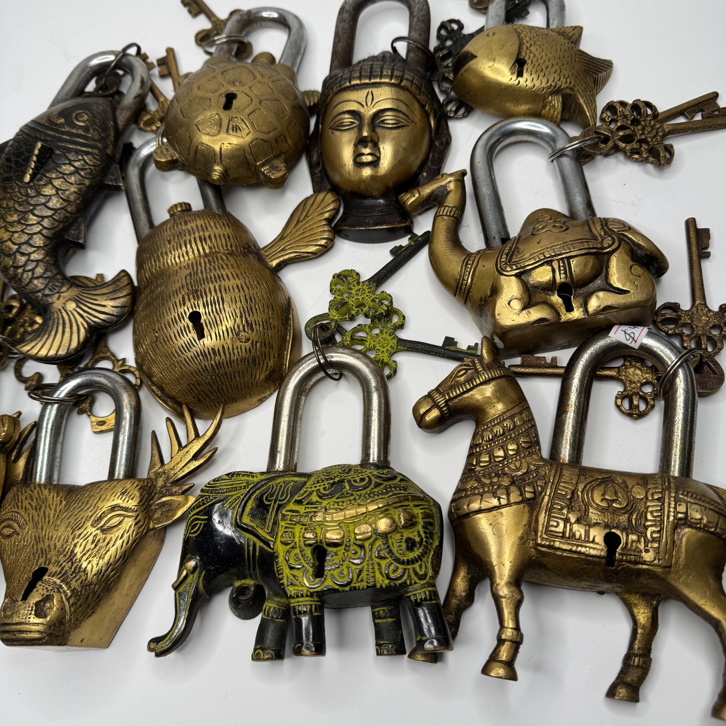 Antique handmade Brass Horse Padlock – Unique Vintage-Inspired Design