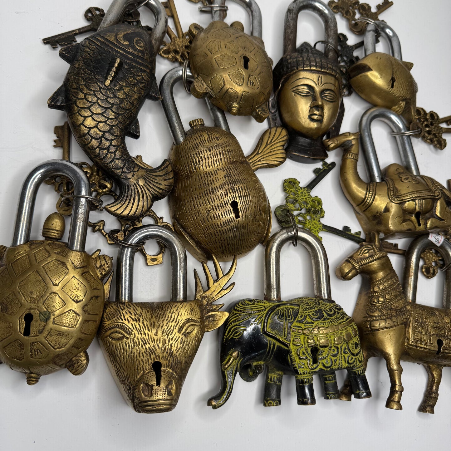 Antique handmade Brass Horse Padlock – Unique Vintage-Inspired Design