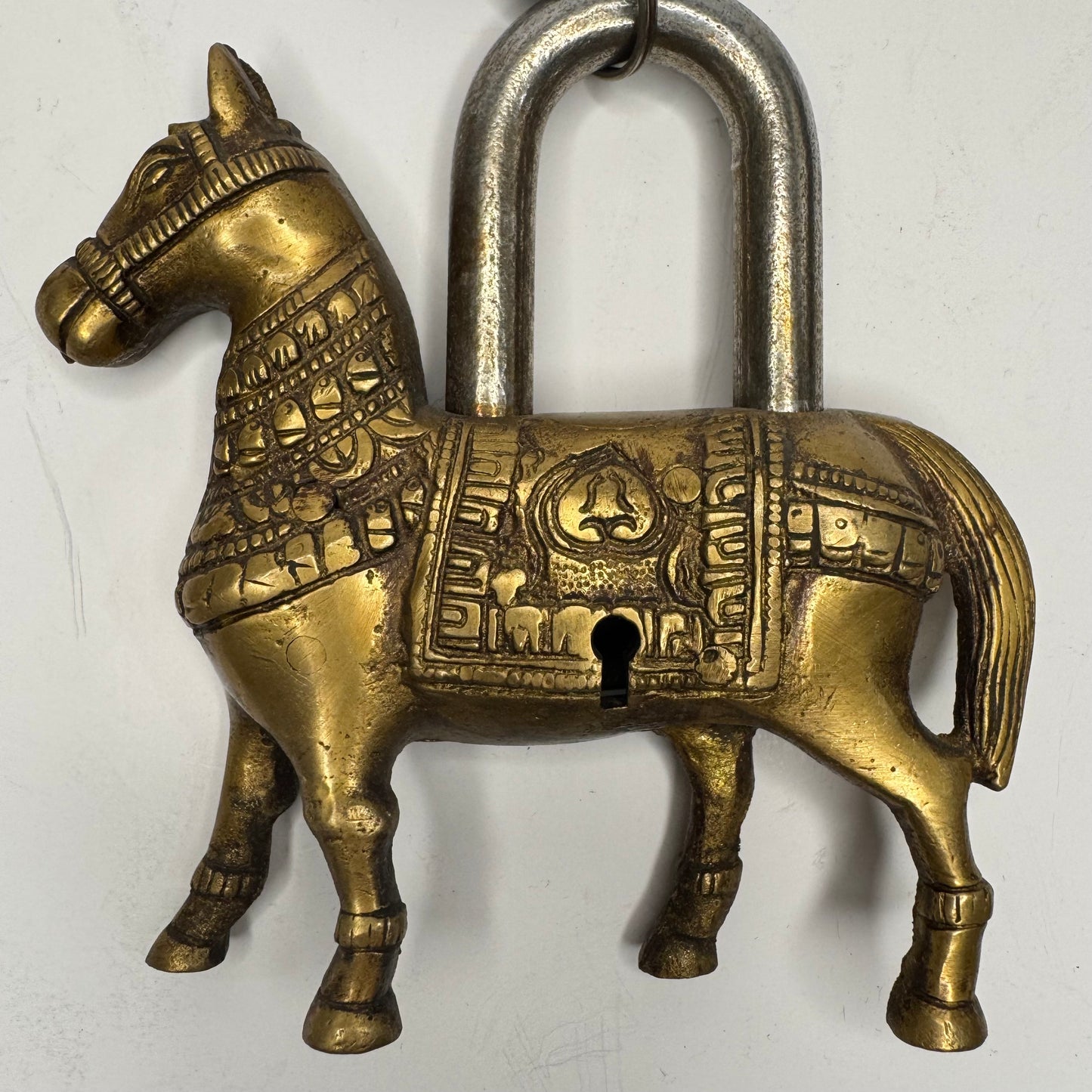 Antique handmade Brass Horse Padlock – Unique Vintage-Inspired Design