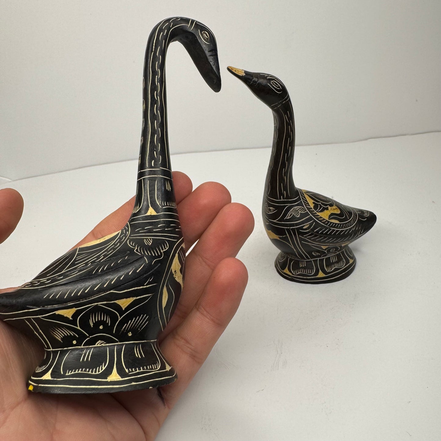 Handmade Ceramic Duck Figurines – Elegant Home Decor