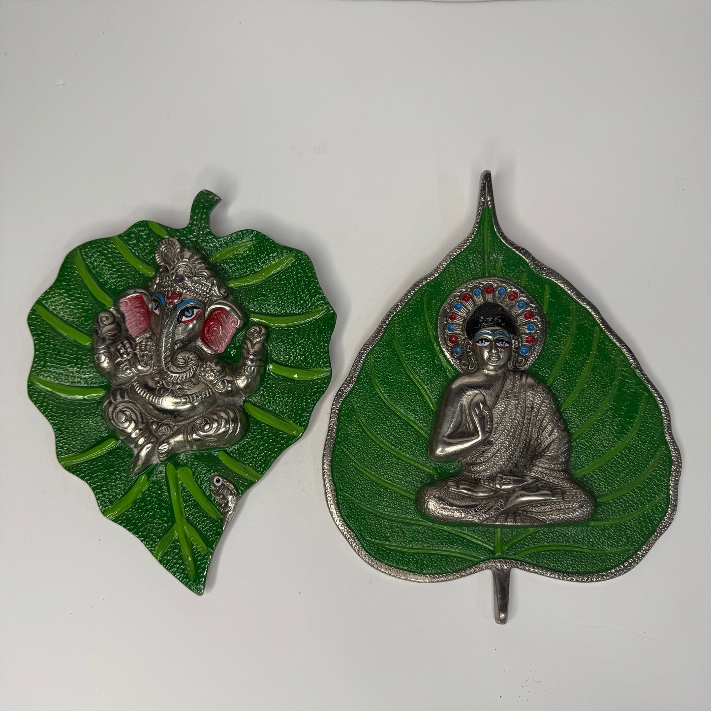 Decorative Leaf Wall Hangings (Ganesh and Buddha) can buy seprect