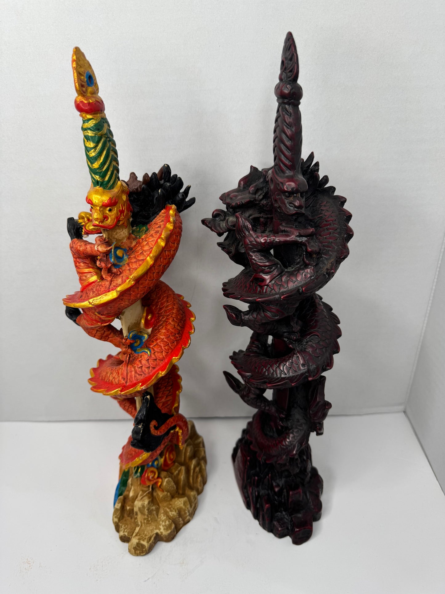 Decorative Dragon Sword Statues with Intricate Detailing