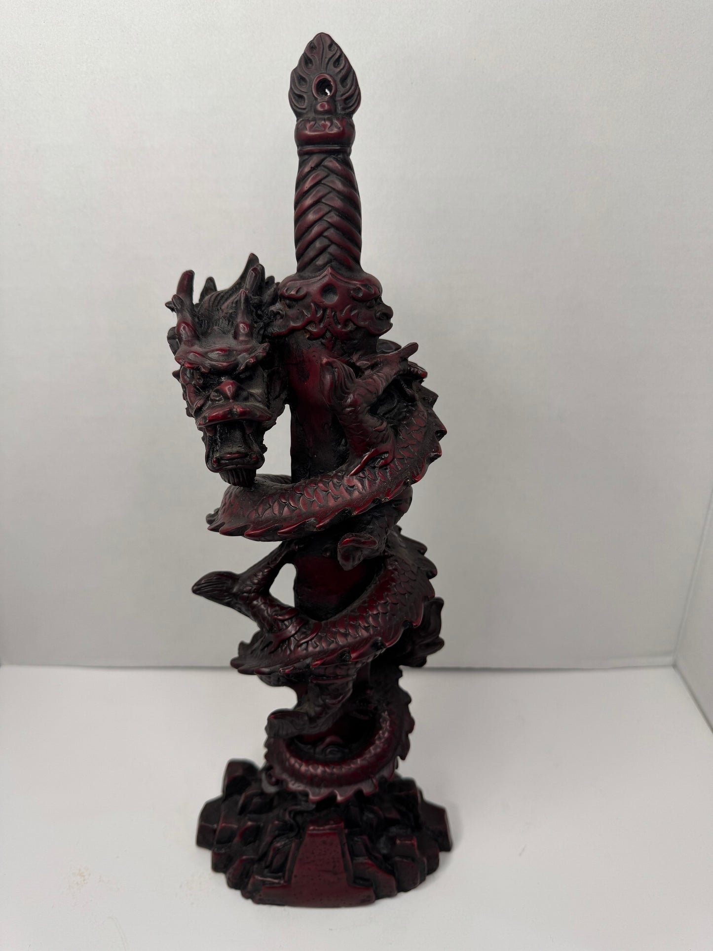 Decorative Dragon Sword Statues with Intricate Detailing