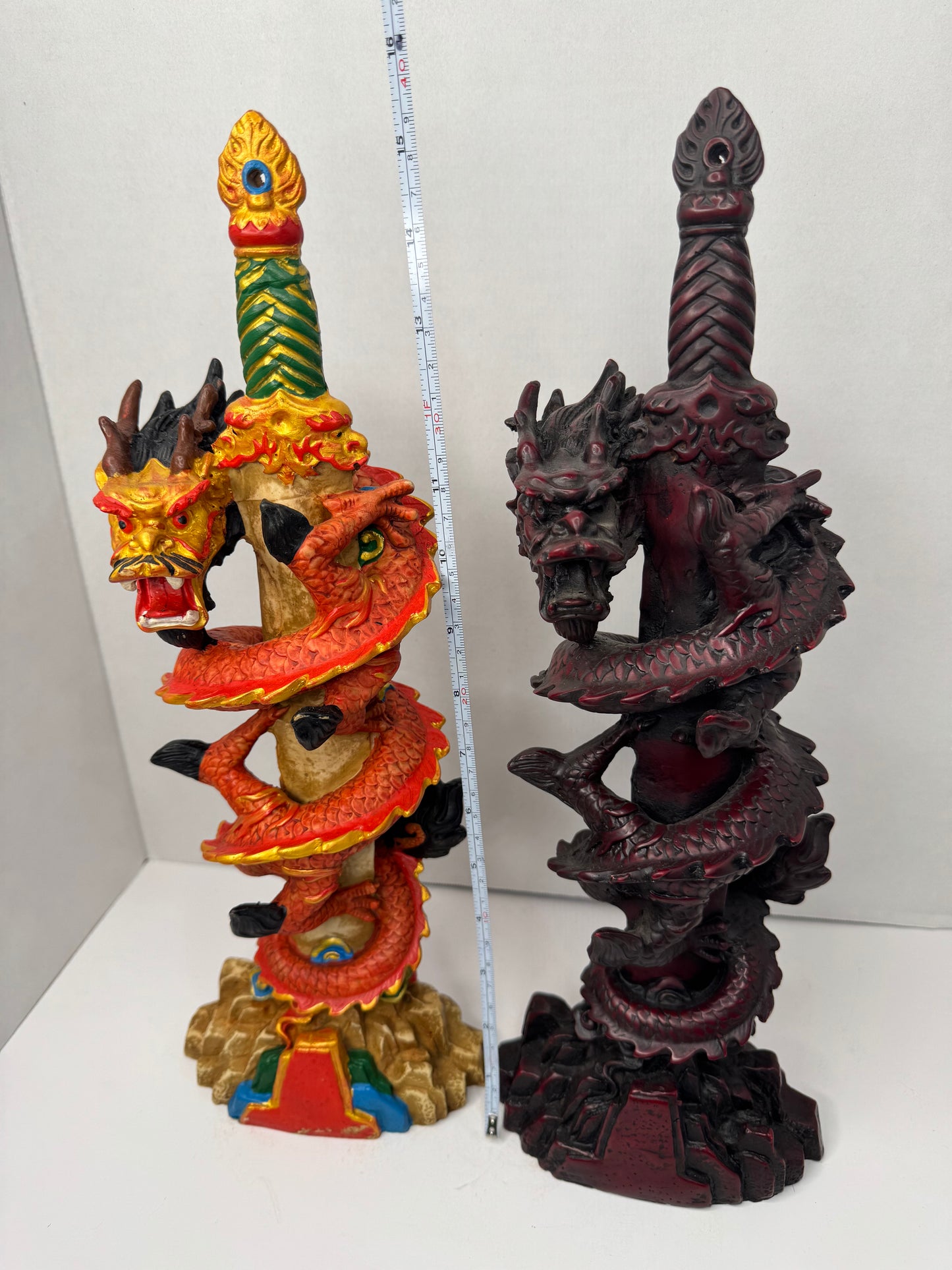 Decorative Dragon Sword Statues with Intricate Detailing