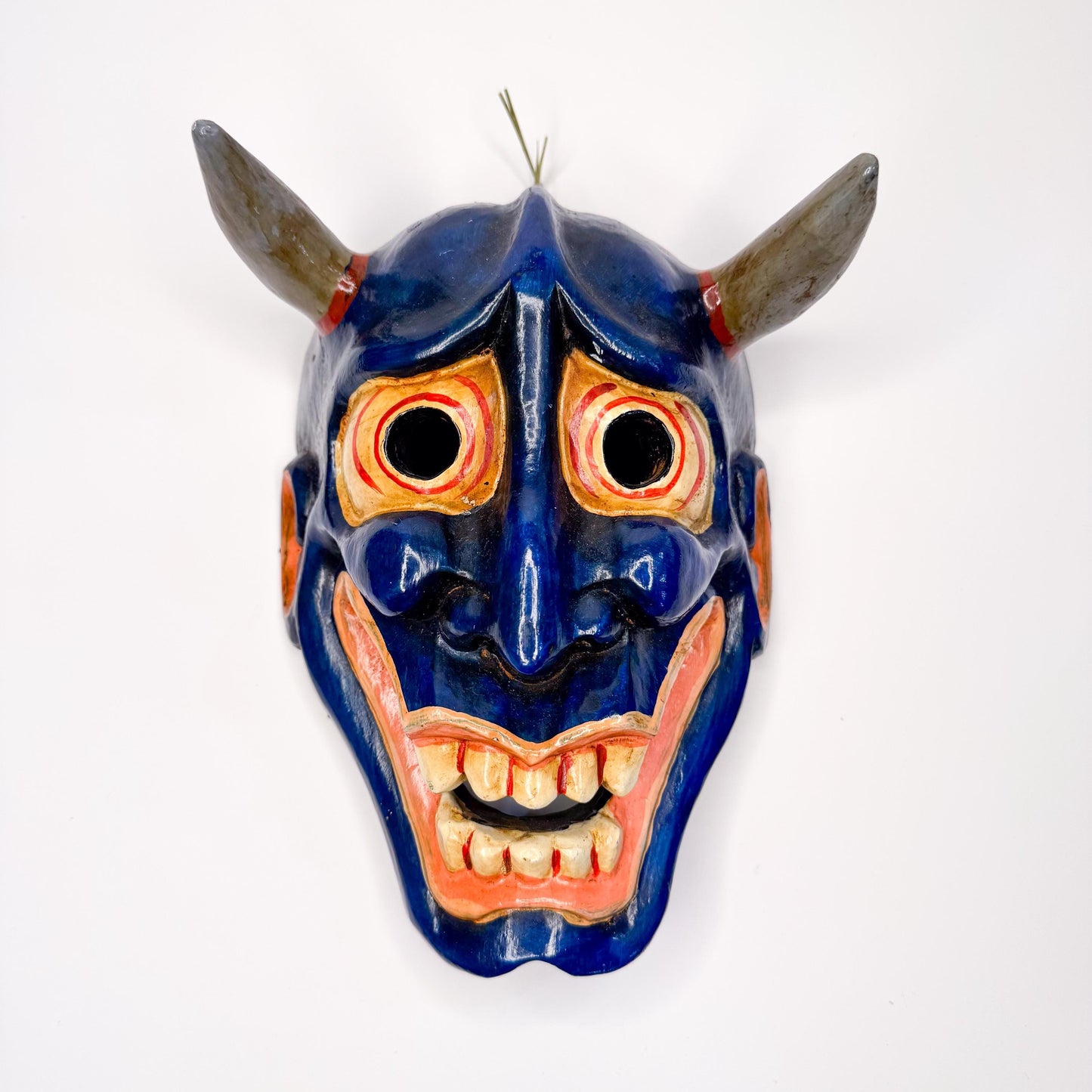 Handcrafted Demon Mask, Dracula Sculpture- Carved Wooden Dracula-Inspired Horned Mask