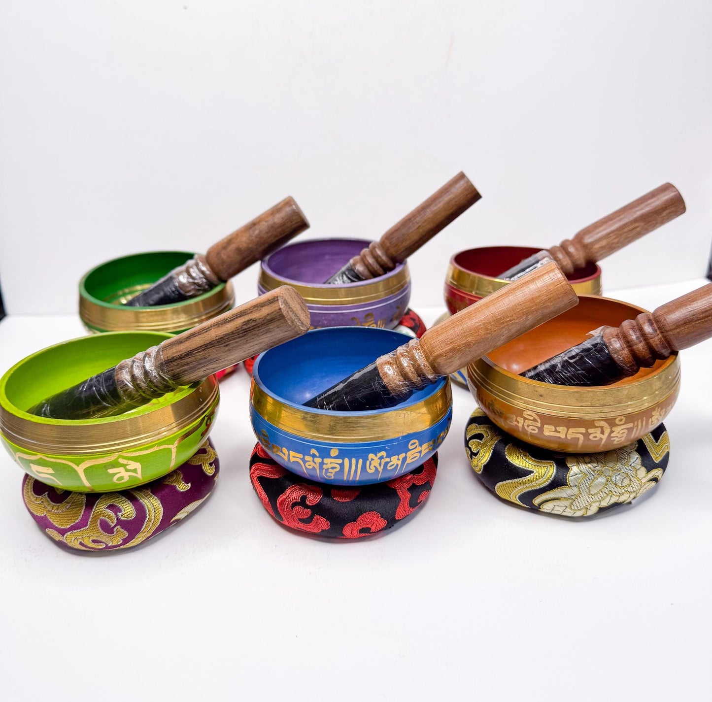 Handmade Singing Bowls with Cushion and Stick - Meditation Sound Bowls from Nepal