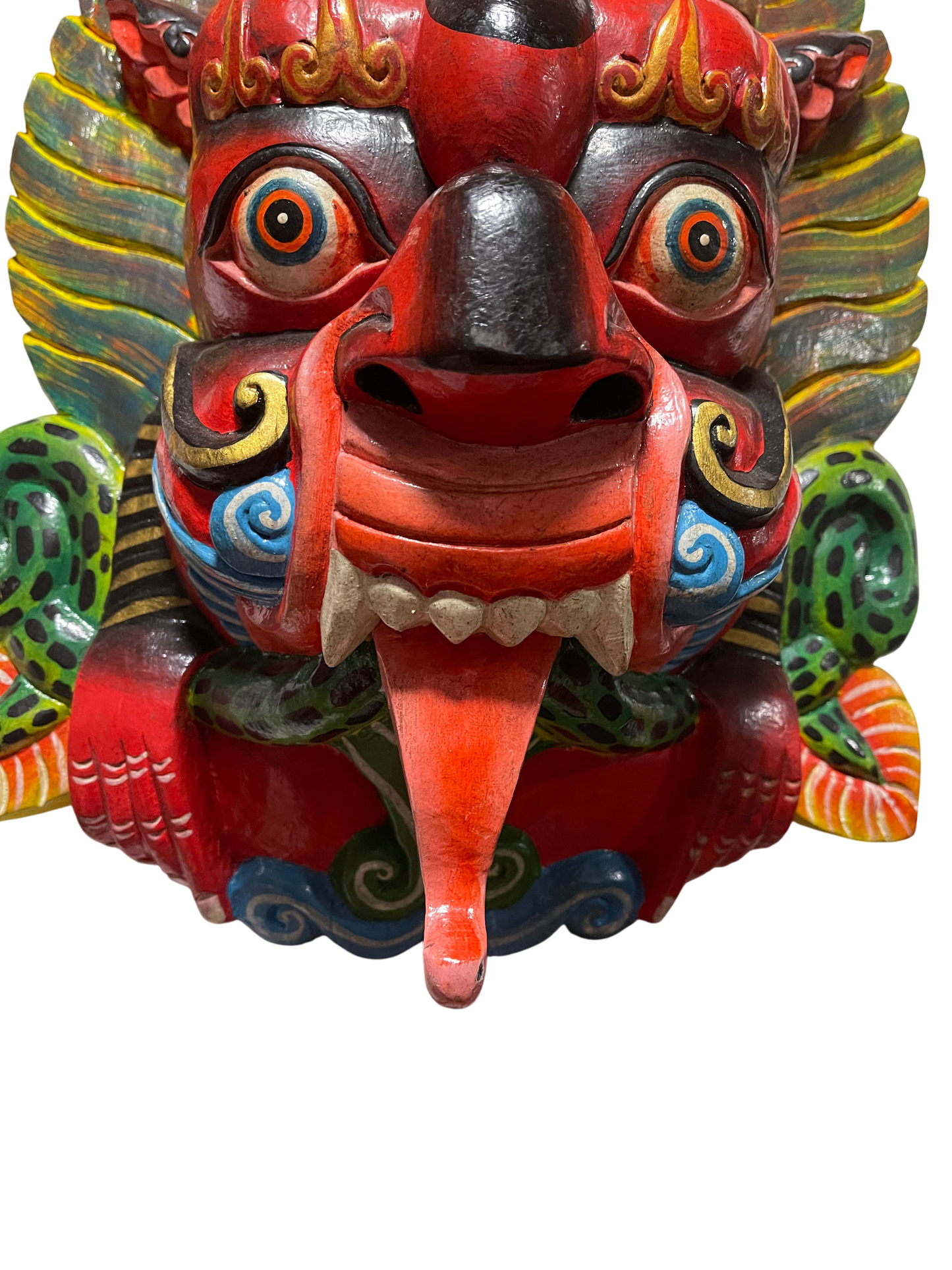 Authentic Handmade Bhairab Wooden Mask – Traditional Craftsmanship from Nepal