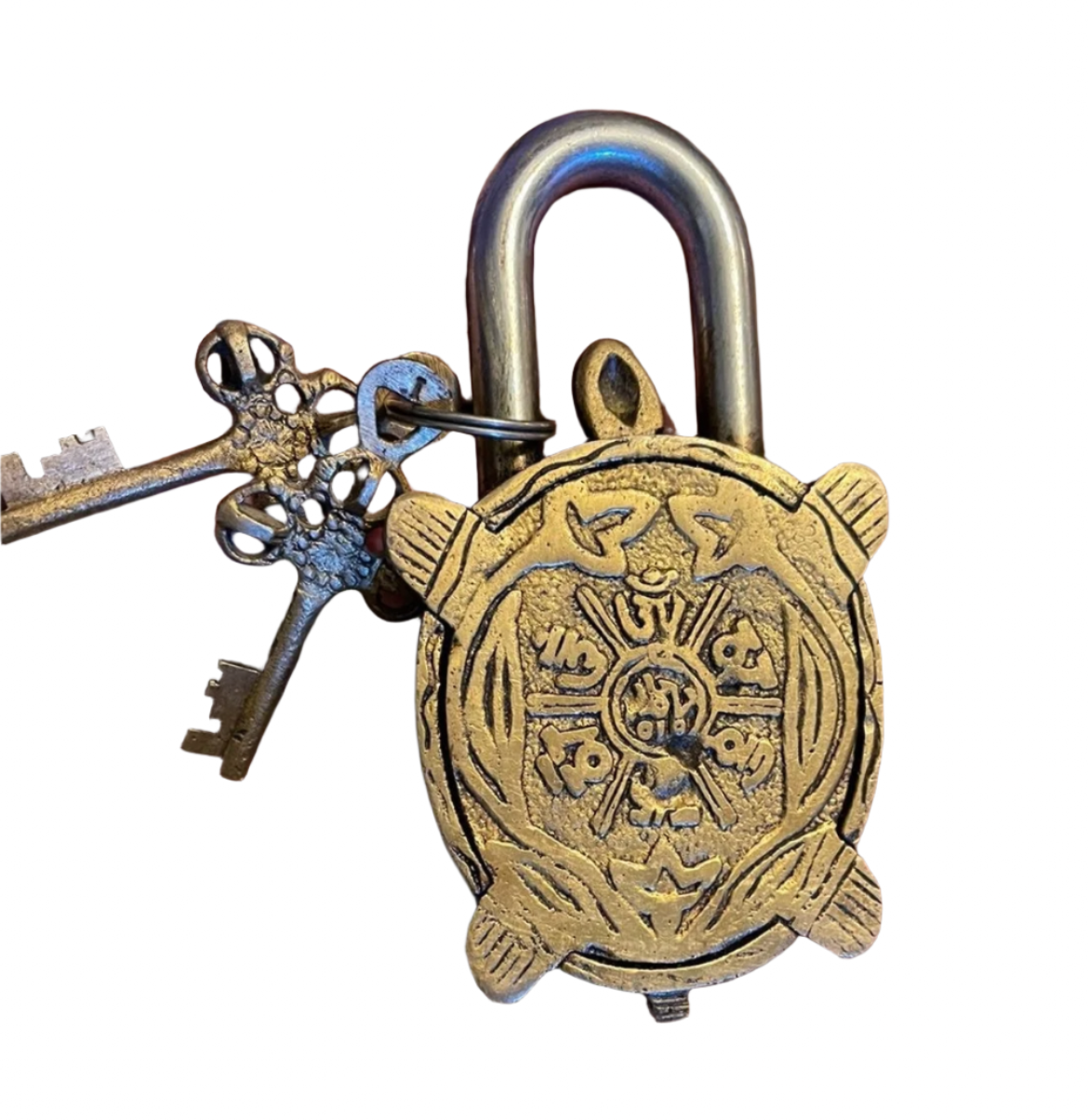 Brass turtle padlocks