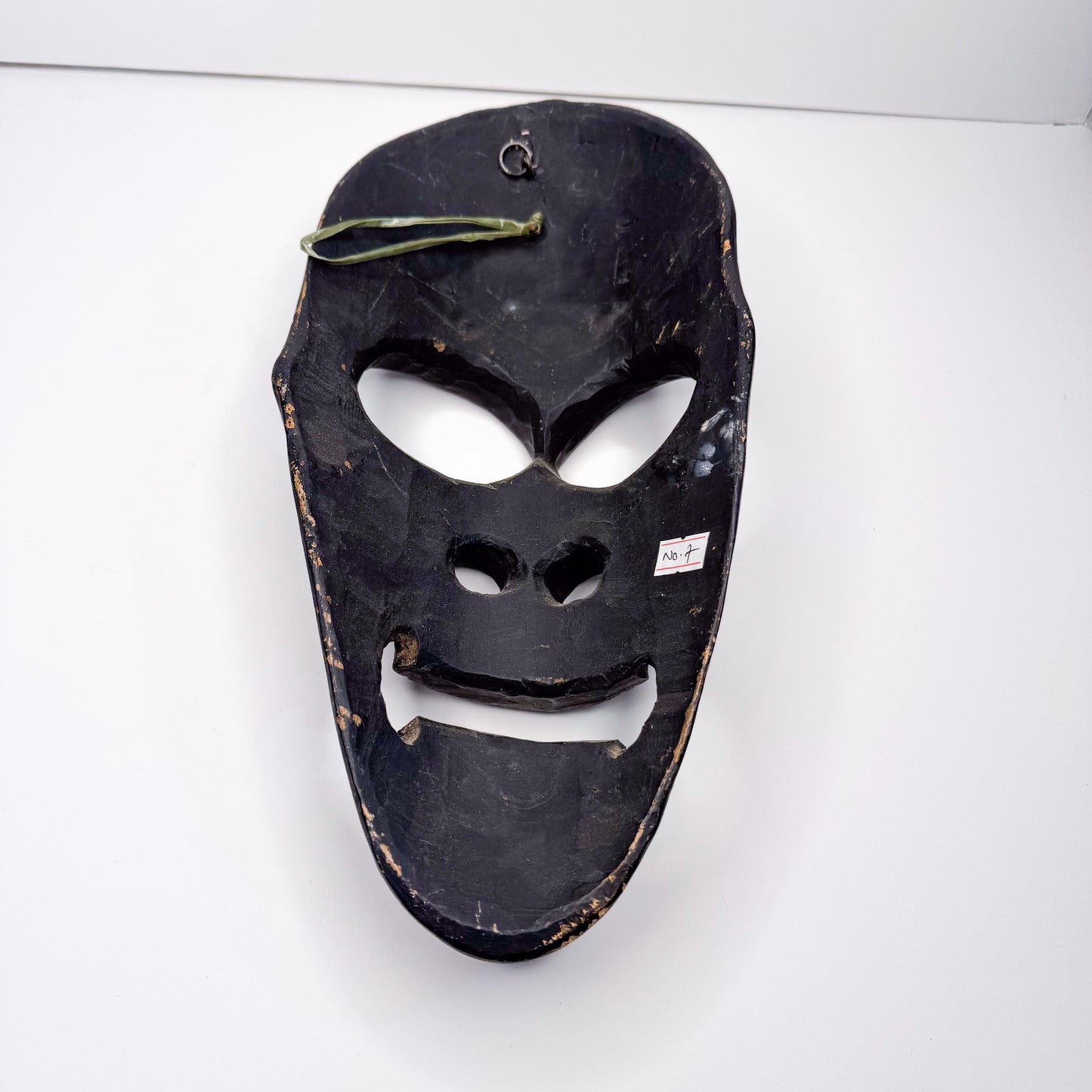 Handcrafted Elongated Dark Skull Mask - Unique, Bold, One-of-a-Kind - origin Nepal