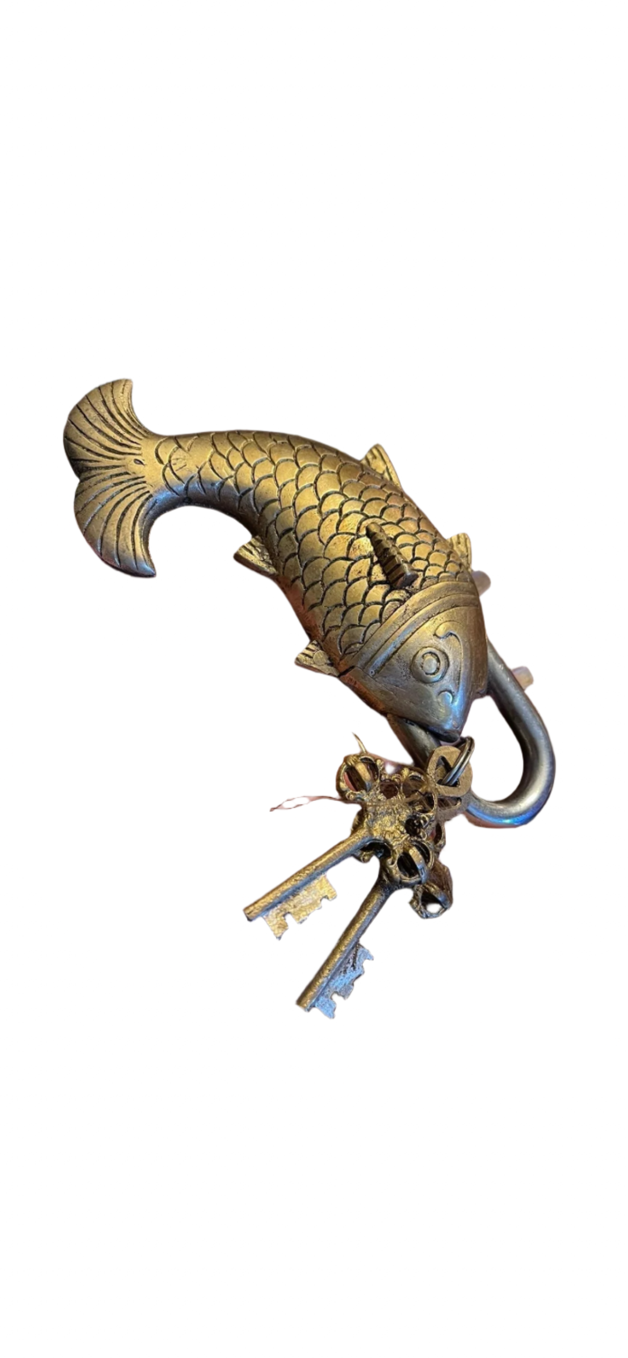 Brass fish style padlock