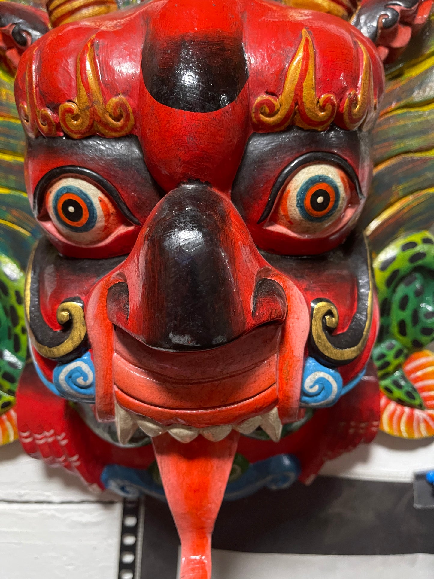 Wood wall hanging bhairab mask