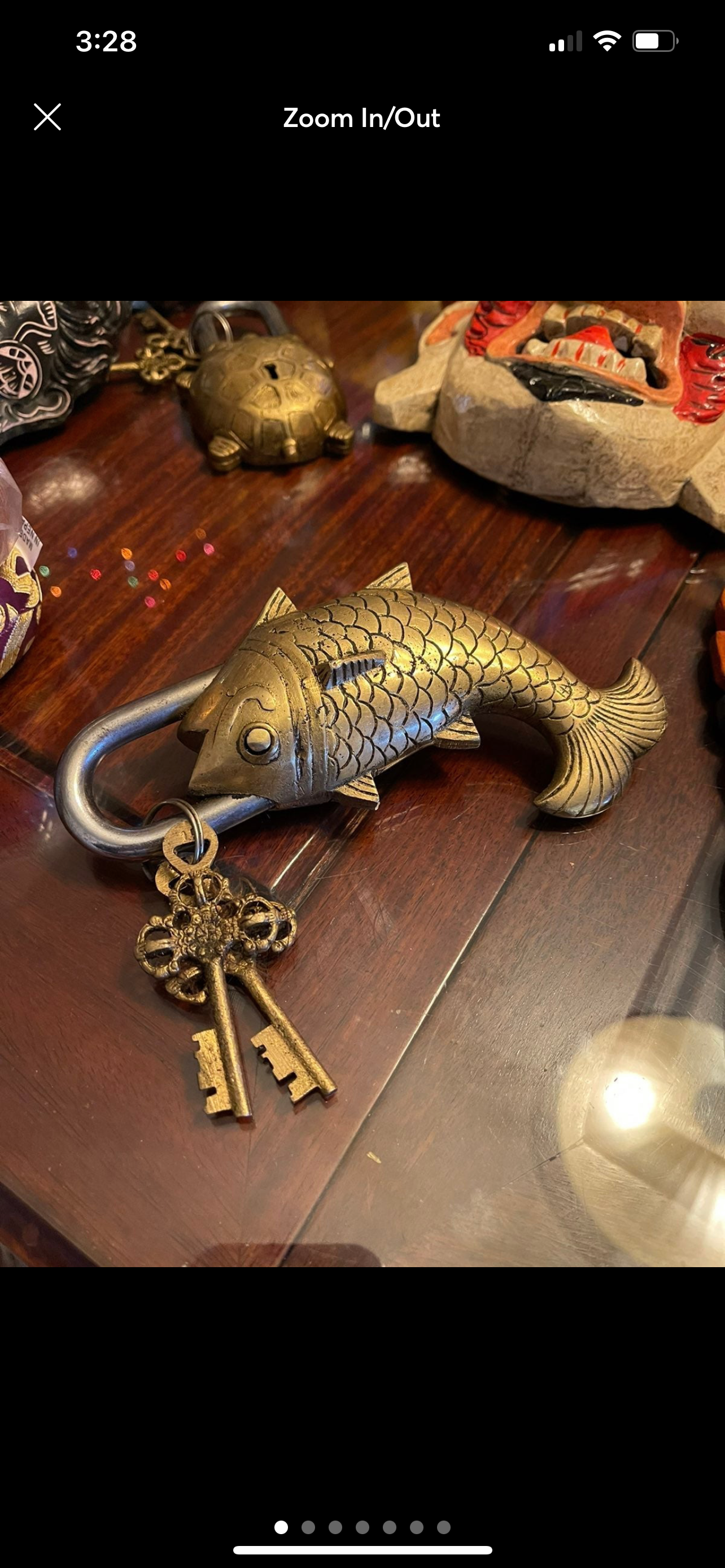 Brass fish style padlock