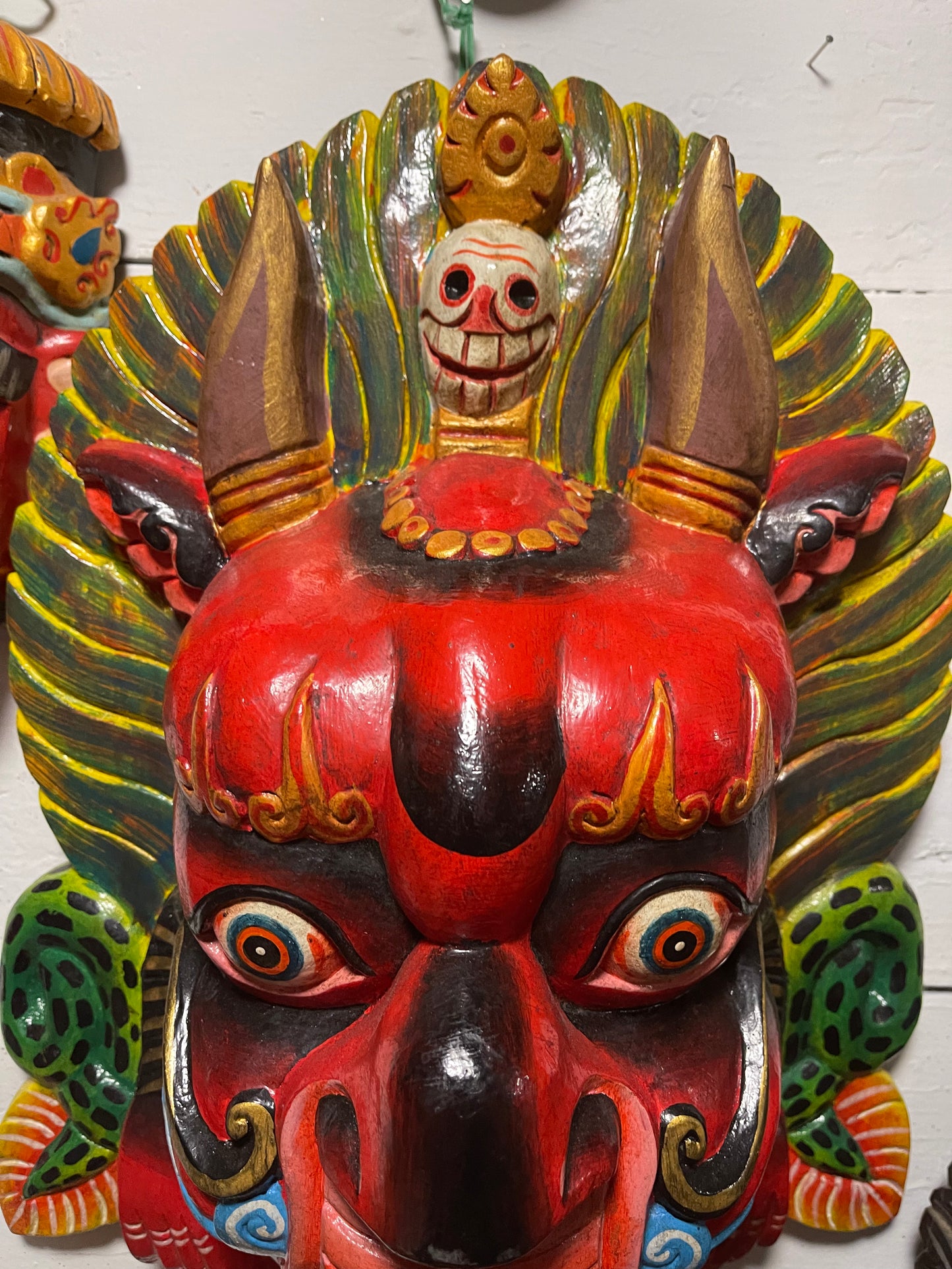 Wood wall hanging bhairab mask