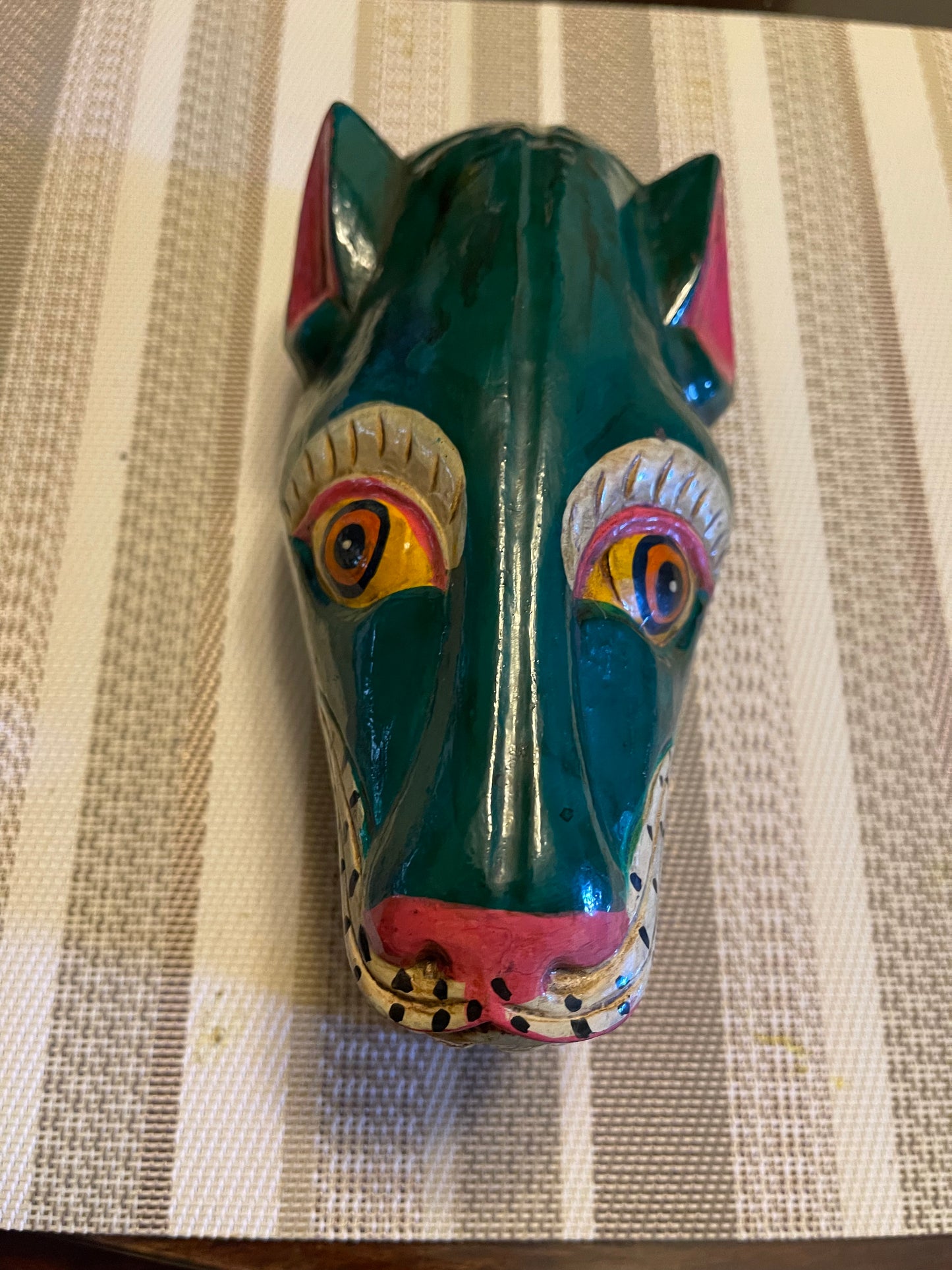 wood animal mask