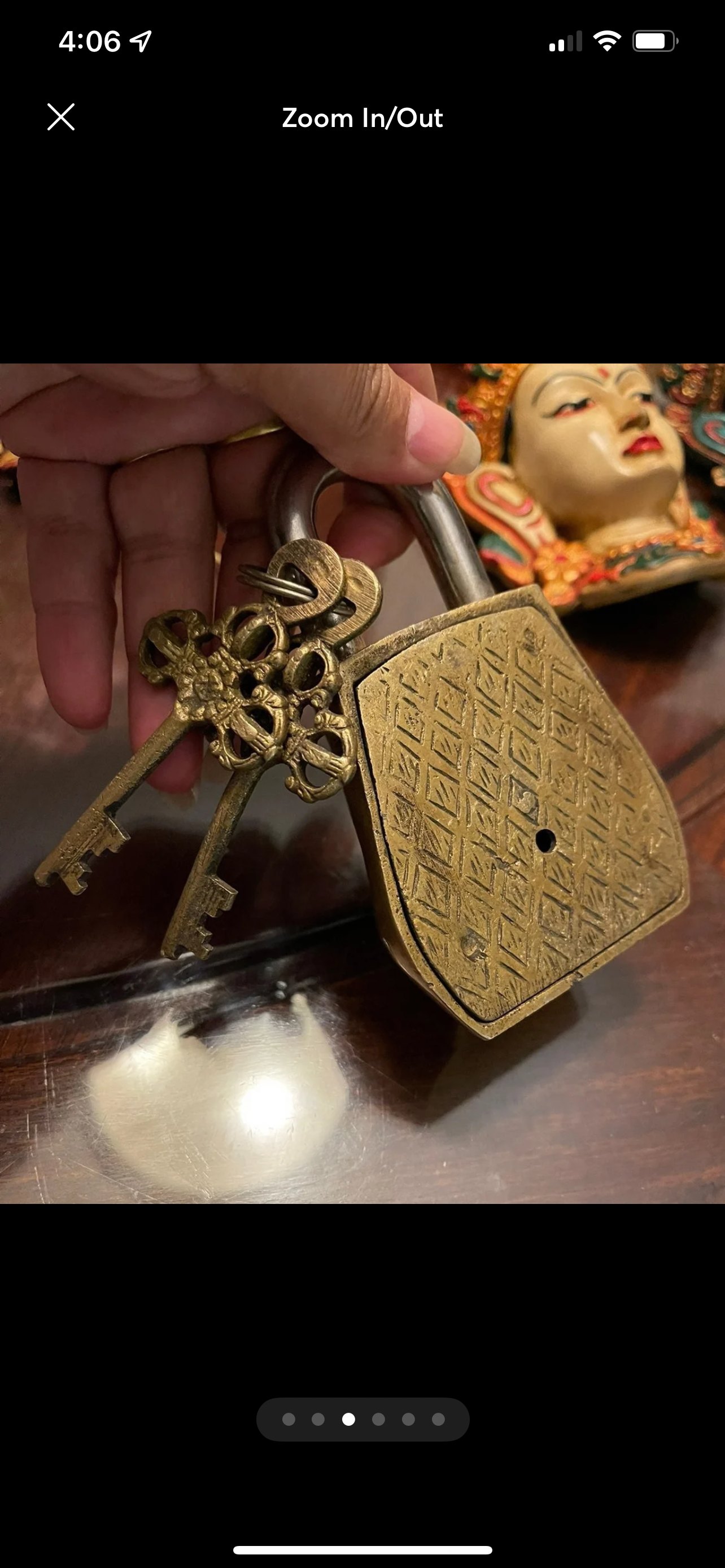 Brass owl style padlock