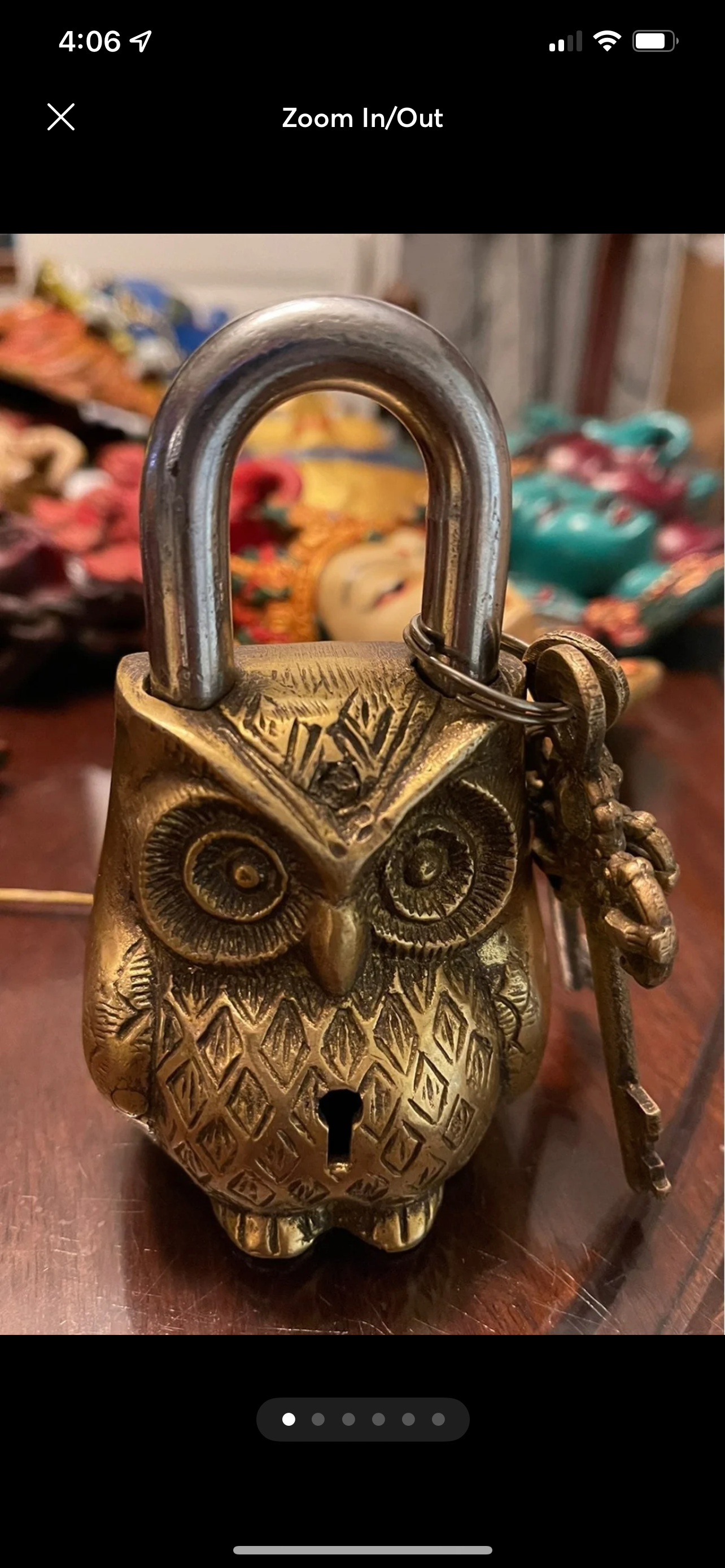 Brass owl style padlock